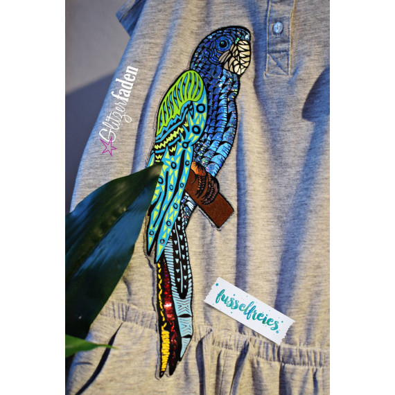 Plotterdatei - Serie Paradiesvögel Papagei Kakadu - Fusselfreies